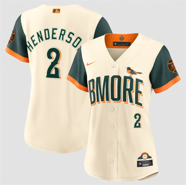 Women's Natural Baltimore Orioles #2 Gunnar Henderson 2026 City Connect Stadium Stitched Baseball Jersey(Run Small)